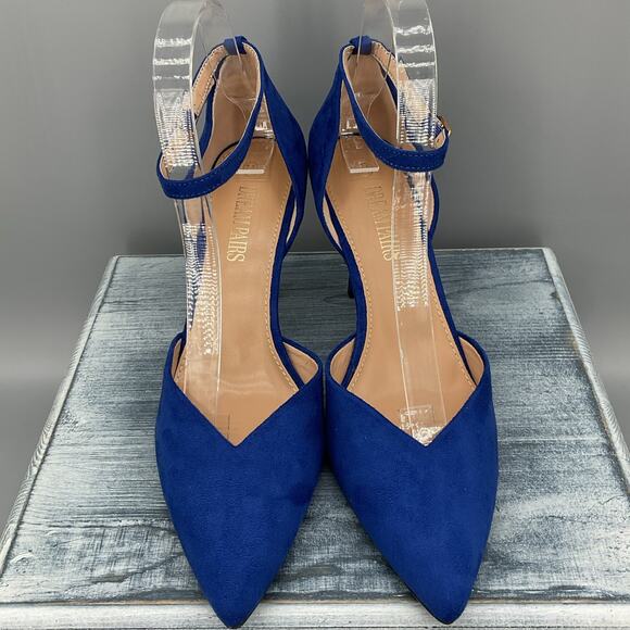 NEW Dream Pairs Women’s Ankle Strap Stiletto High Heels Blue Size 7.5 - Picture 3 of 9